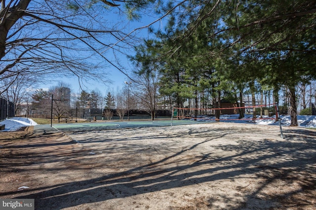 view of community featuring volleyball court