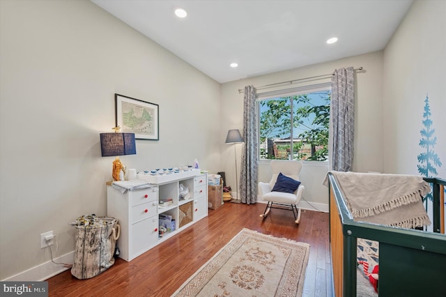 1322 N Hollywood St, Philadelphia, PA 19121 - bedroom with wood finished floors, recessed lighting, and baseboards