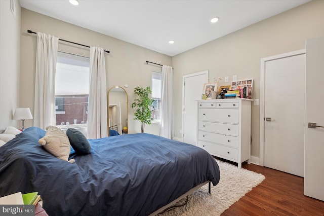 1322 N Hollywood St, Philadelphia, PA 19121 - bedroom with dark wood-type flooring and recessed lighting