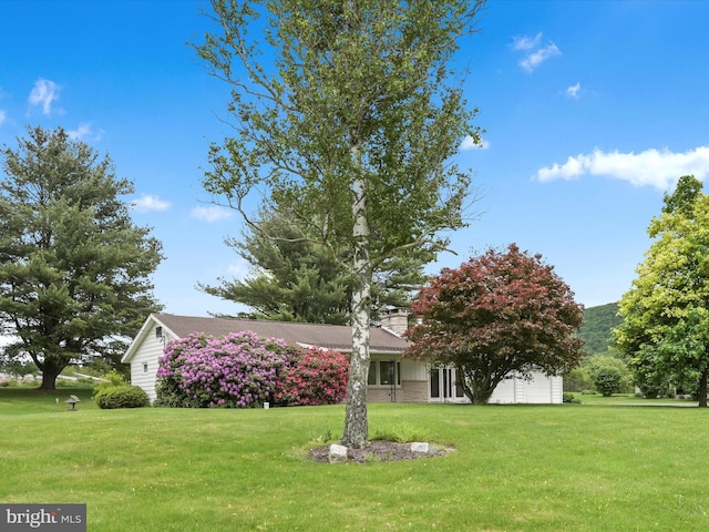 858 Hill Rd, Hegins, PA 17938 - view of front facade with a front yard and a chimney