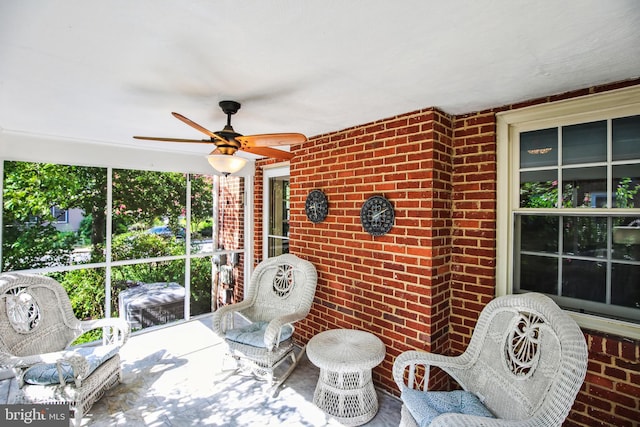 3122 1st St N, Arlington, VA 22201 - sunroom / solarium featuring a ceiling fan