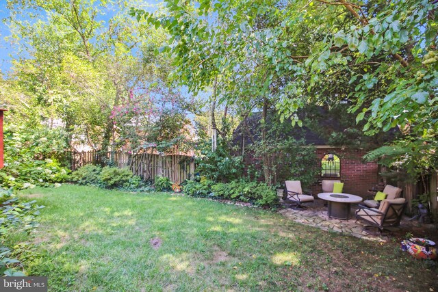 3122 1st St N, Arlington, VA 22201 - view of yard with a fire pit and a patio area