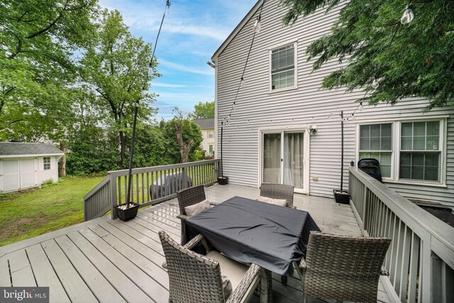15210 Emory Ct, Bowie, MD 20716 - wooden deck featuring a lawn