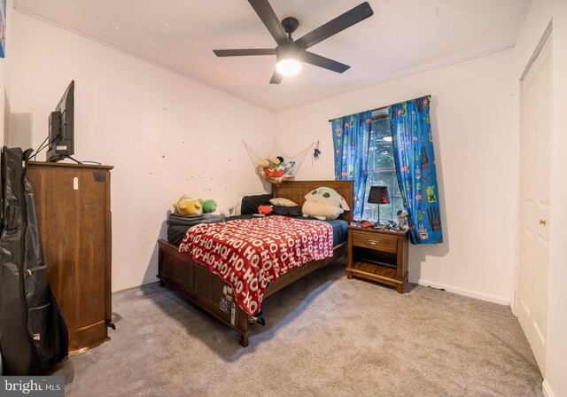 15210 Emory Ct, Bowie, MD 20716 - carpeted bedroom featuring ceiling fan