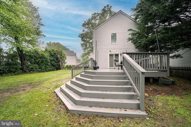 15210 Emory Ct, Bowie, MD 20716 - back of property featuring a deck and stairs