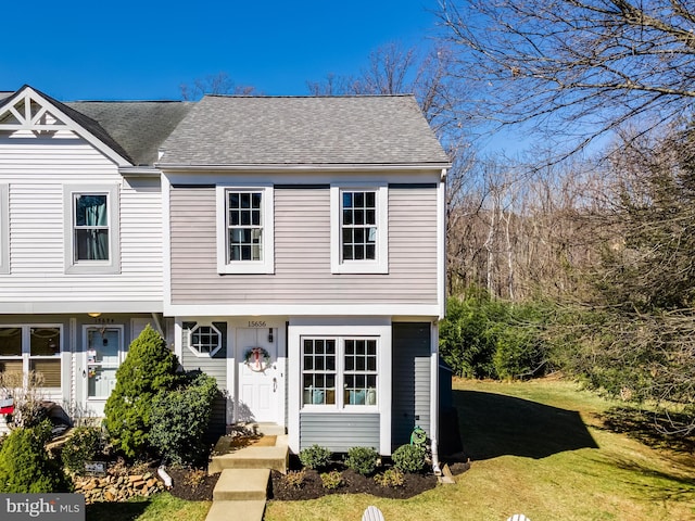 15656 Cliff Swallow Way, Rockville, MD 20853 - view of front of property with a front yard and a shingled roof