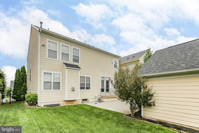back of property with a patio area