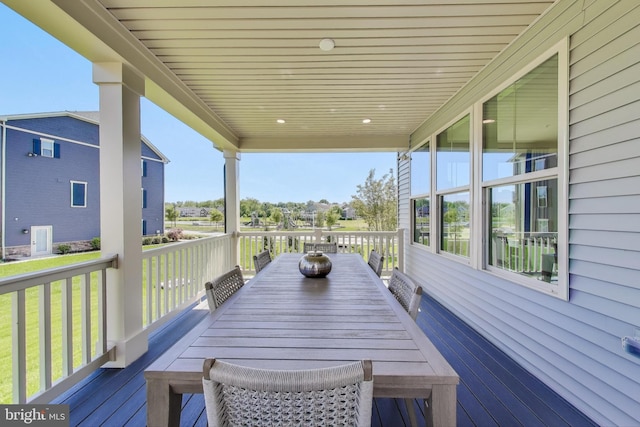 6501 Clubhouse Dr, Laurel, MD 20708 - wooden terrace featuring outdoor dining area