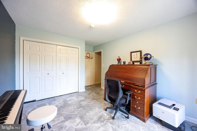 189 Columbia Dr, Kearneysville, WV 25430 - office area featuring a textured ceiling