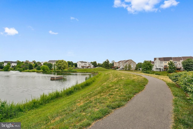 44007 Kitts Hill Ter, Ashburn, VA 20147 - view of home's community featuring a water view, a residential view, and a lawn