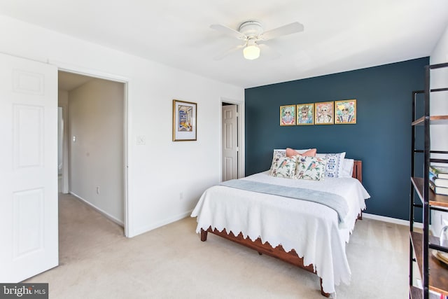 44007 Kitts Hill Ter, Ashburn, VA 20147 - bedroom featuring light colored carpet and a ceiling fan