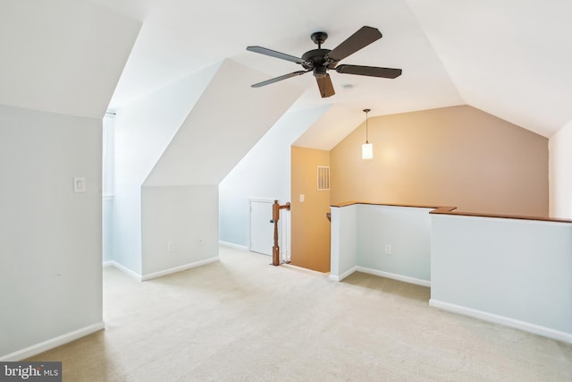 44007 Kitts Hill Ter, Ashburn, VA 20147 - bonus room with vaulted ceiling, carpet flooring, and a ceiling fan