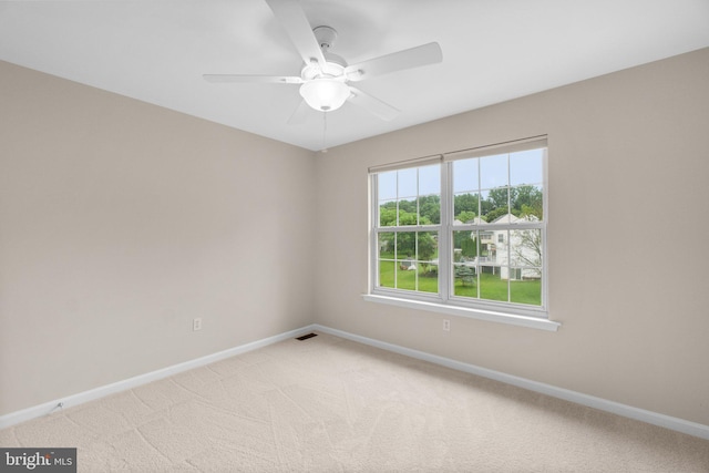 7481 Windswept Ct, Sykesville, MD 21784 - carpeted spare room featuring baseboards and ceiling fan