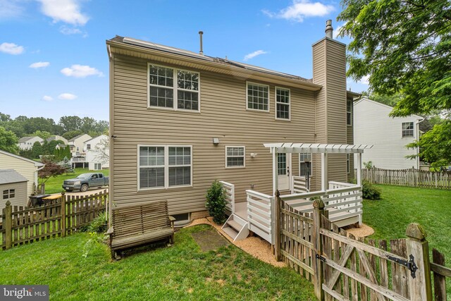 7481 Windswept Ct, Sykesville, MD 21784 - back of house with a chimney