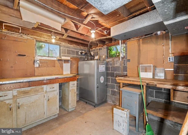 364 Driscoll Ave, Woodbury, NJ 08096 - basement with a workshop area and fridge