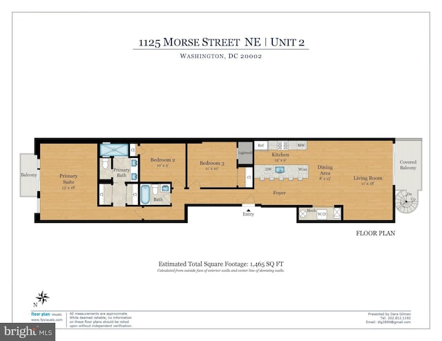 1125 Morse St NE Unit 2, Washington, DC 20002 - floor plan / room layout
