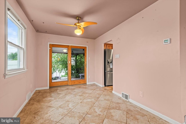 129 Henry Rd, Enola, PA 17025 - spare room with a ceiling fan and baseboards