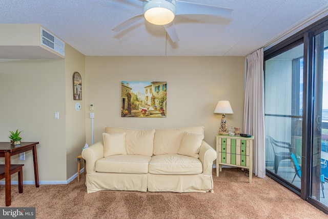 10900 Coastal Hwy Unit 209, Ocean City, MD 21842 - carpeted living area with ceiling fan