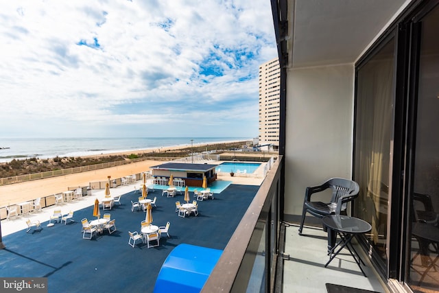 10900 Coastal Hwy Unit 209, Ocean City, MD 21842 - balcony featuring view of water and beach