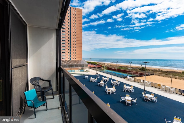 10900 Coastal Hwy Unit 209, Ocean City, MD 21842 - balcony featuring view of water and beach