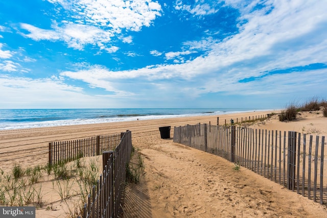 10900 Coastal Hwy Unit 209, Ocean City, MD 21842 - water view featuring nearby beach and fence