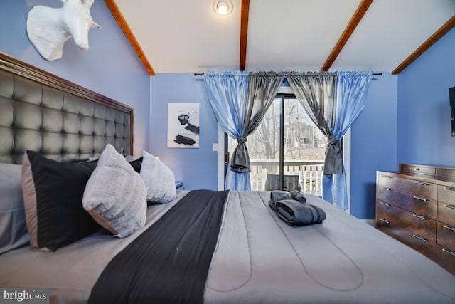 bedroom with access to exterior