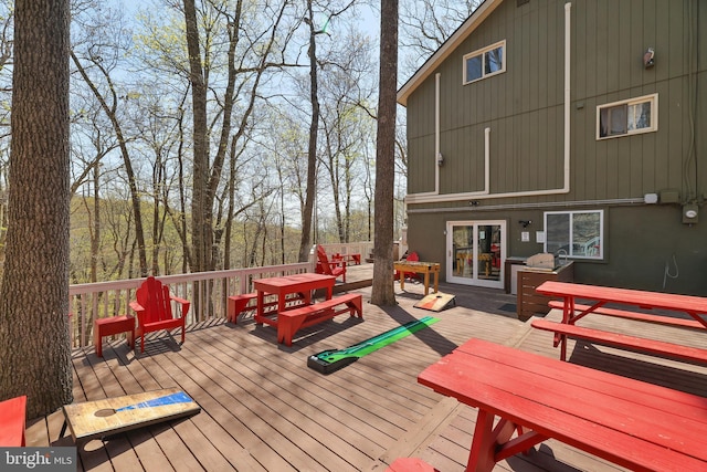 view of wooden deck