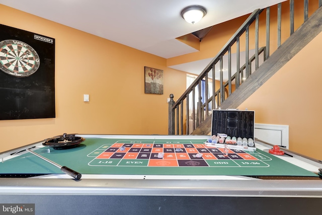 rec room featuring shuffleboard