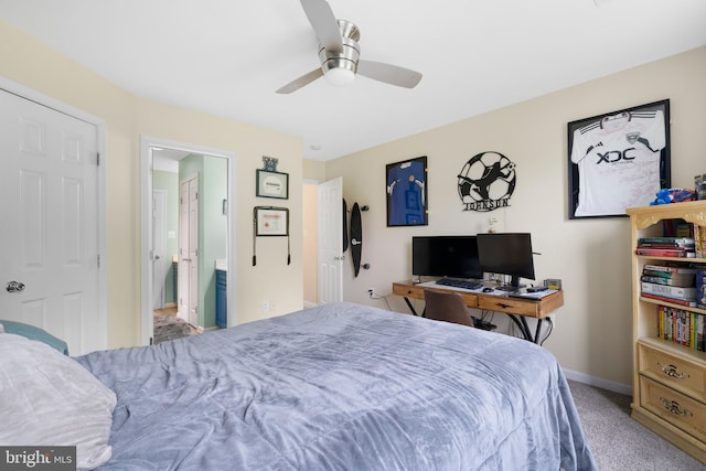3740 Devin Ct, Huntingtown, MD 20639 - bedroom featuring baseboards, carpet, and ceiling fan