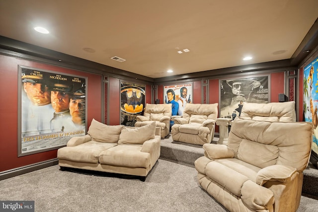 3740 Devin Ct, Huntingtown, MD 20639 - carpeted home theater with recessed lighting