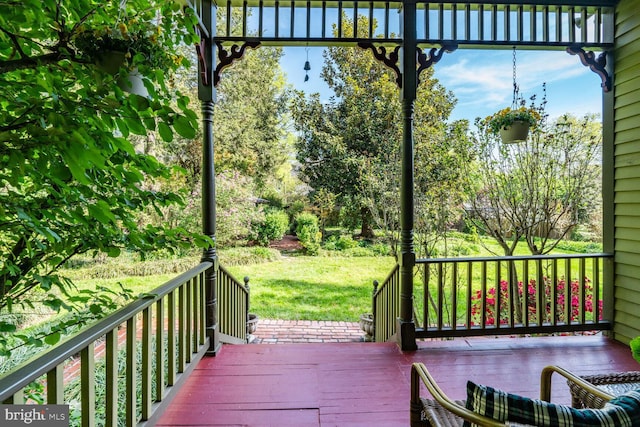 3911 Prospect St, Kensington, MD 20895 - view of wooden terrace
