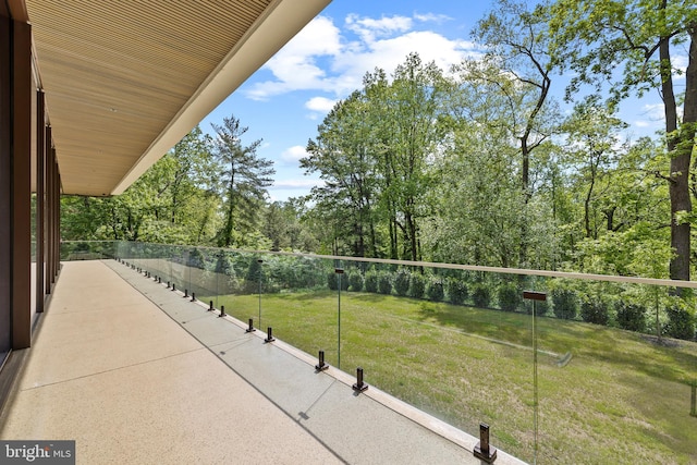 view of patio / terrace with a balcony