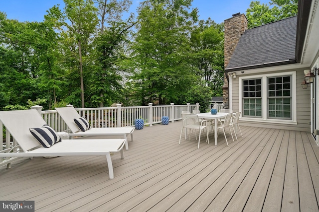 2125 Rampart Dr, Alexandria, VA 22308 - wooden terrace featuring outdoor dining space
