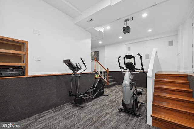 2125 Rampart Dr, Alexandria, VA 22308 - exercise room with recessed lighting