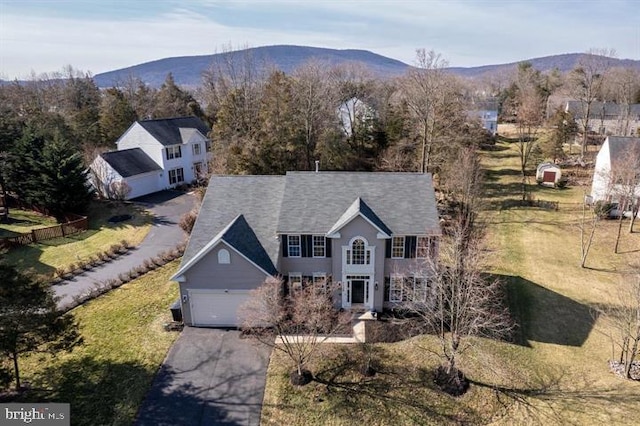 4025 Carrick Ct, Emmitsburg, MD 21727 - aerial view of property and surrounding area with a mountain backdrop