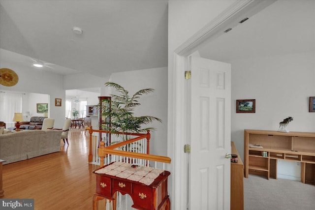 4304 Wheelwright Trl, Downingtown, PA 19335 - corridor featuring a chandelier and wood finished floors