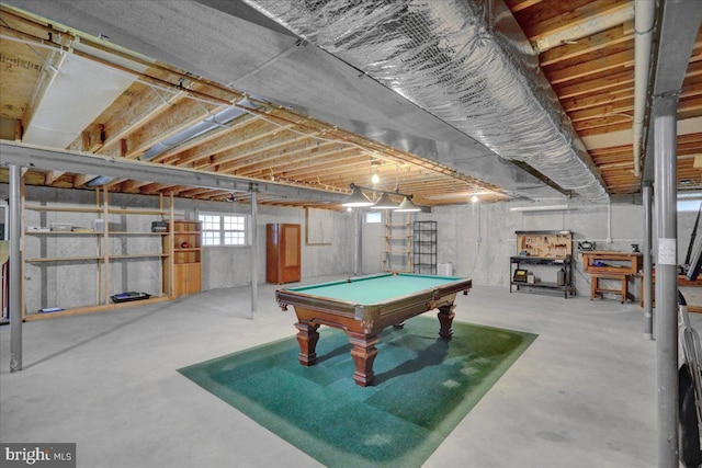4304 Wheelwright Trl, Downingtown, PA 19335 - playroom featuring concrete floors and billiards