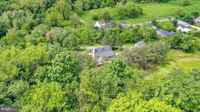 10263 Licking Creek Rd, Mifflintown, PA 17059 - aerial view of property and surrounding area featuring a heavily wooded area