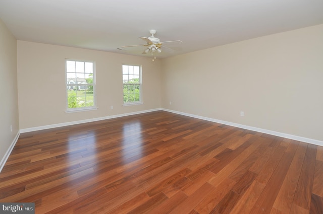 6 Applewood Ct, Hainesport, NJ 08036 - spare room featuring dark wood finished floors, baseboards, and ceiling fan