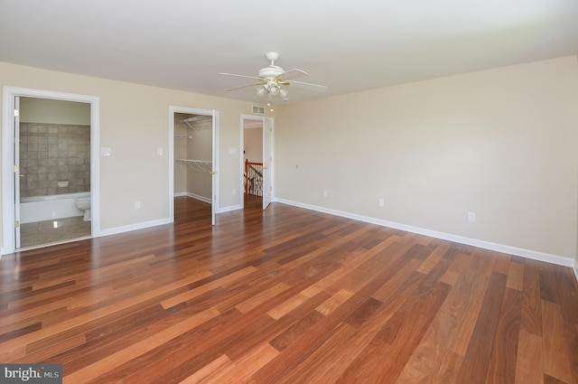 6 Applewood Ct, Hainesport, NJ 08036 - unfurnished bedroom with a spacious closet, a closet, wood finished floors, and baseboards