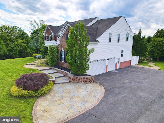 6 Applewood Ct, Hainesport, NJ 08036 - view of home's exterior with a garage, driveway, a shingled roof, and a yard