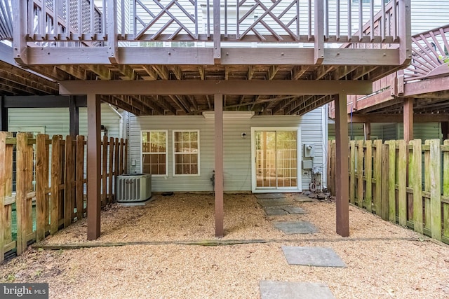 20683 Waterfall Branch Ter, Sterling, VA 20165 - view of patio featuring central AC unit and a deck