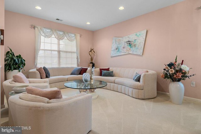 52 Whitewater Dr, Barnegat, NJ 08005 - living area with recessed lighting, carpet, and baseboards