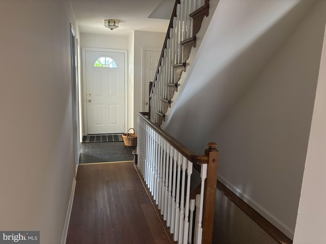 476 Colonial Ridge Ln, Arnold, MD 21012 - doorway to outside with wood finished floors and baseboards