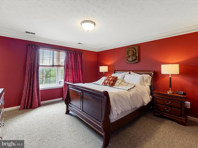 2079 Stoneleigh Dr, Winchester, VA 22601 - carpeted bedroom with ornamental molding, baseboards, and a textured ceiling