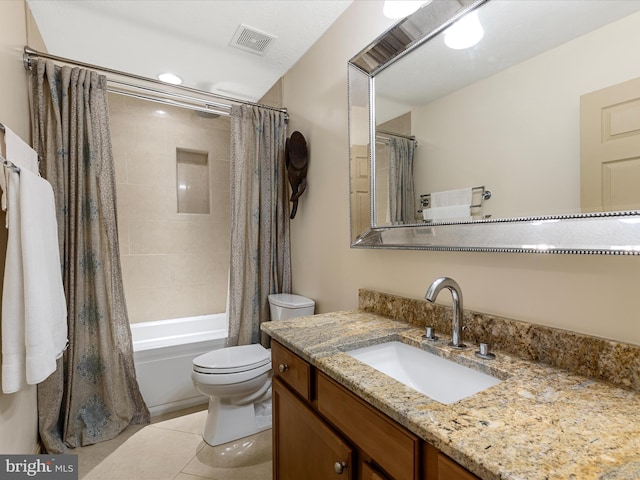 2079 Stoneleigh Dr, Winchester, VA 22601 - full bath featuring toilet, tile patterned floors, vanity, and shower / tub combo