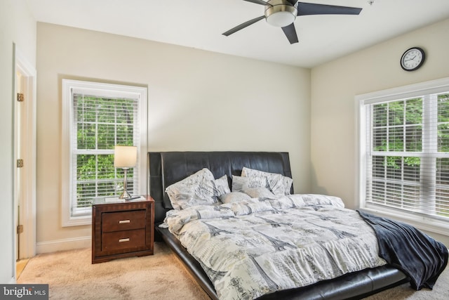 13330 Darnestown Rd, Darnestown, MD 20878 - bedroom featuring carpet, multiple windows, baseboards, and a ceiling fan