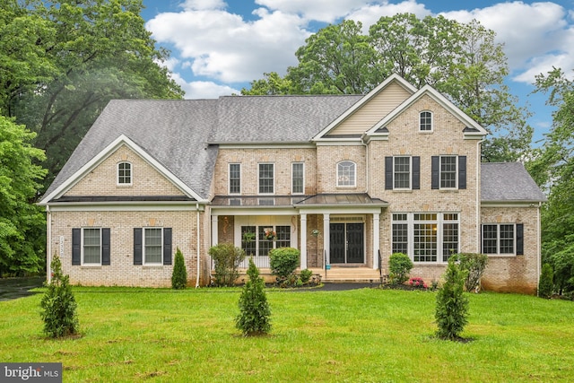 13330 Darnestown Rd, Darnestown, MD 20878 - view of front of house with brick siding, a front yard, and covered porch