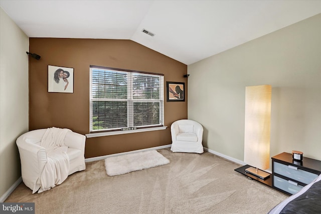 2217 Tidal View Garth, Abingdon, MD 21009 - living area with lofted ceiling, carpet, and baseboards
