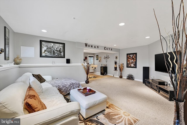 2217 Tidal View Garth, Abingdon, MD 21009 - living room featuring carpet flooring, recessed lighting, and baseboards